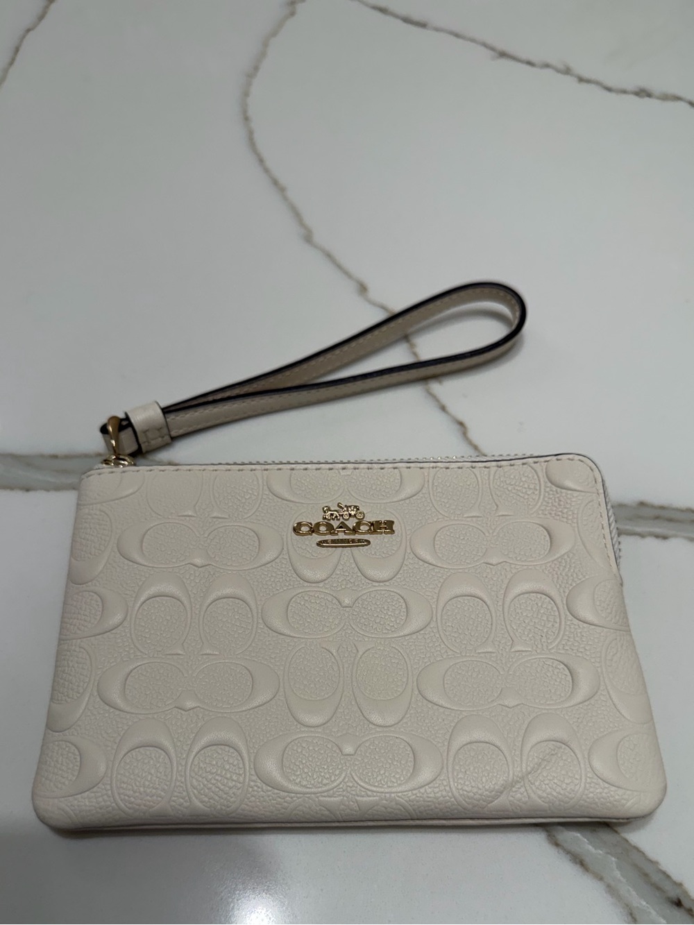 NWT Coach Corner Zip Wristlet - White - Picture 2 of 12